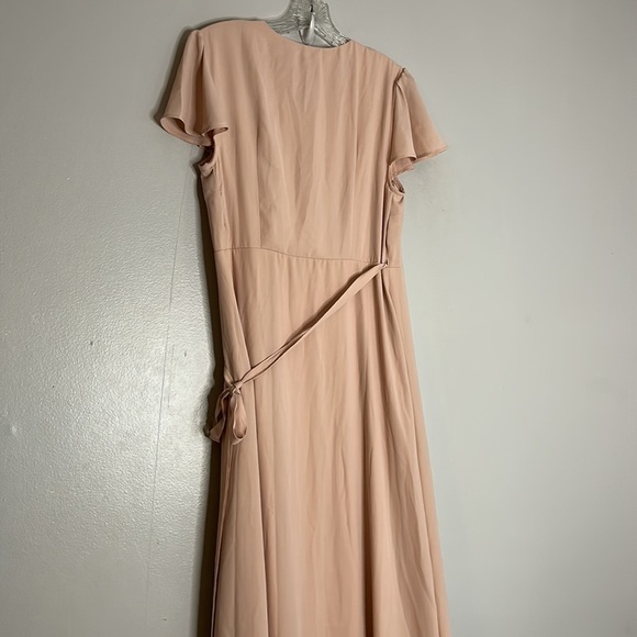 Show Me Your Mumu Noelle Wrap Dress Dusty Blush pink large maxi gown - Picture 8 of 15